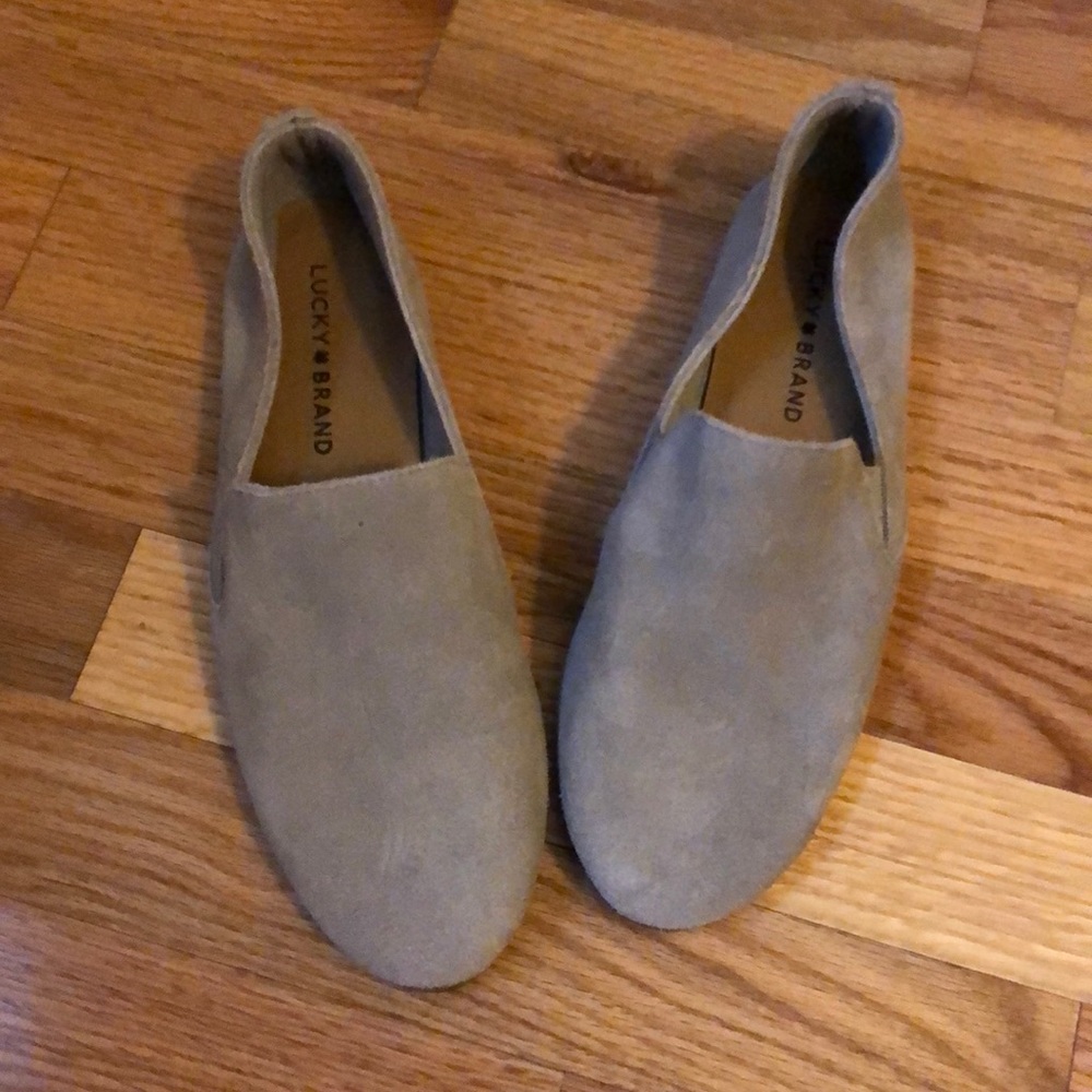 LUCKY BRAND sz 7.5 tan suede flats